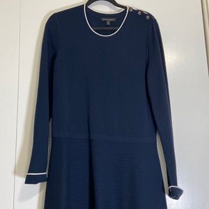 Banana Republic Sweater Dress. Tall Large. Navy blue with white striping